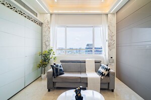 Living Room in 4 BHK Apartment at Lodha Fiorenza, Goregaon East – for Sale