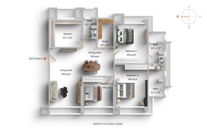 Floor Plan in 3 BHK Apartment at Samartha Sidhi, Andheri West – for Sale