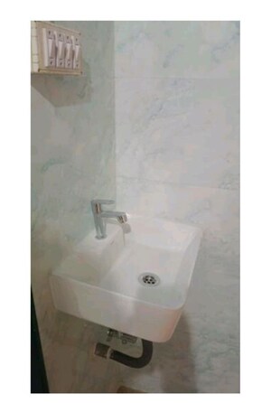 Bathroom in 1 BHK Apartment at Gharonda Housing, Ghansoli – for Rent