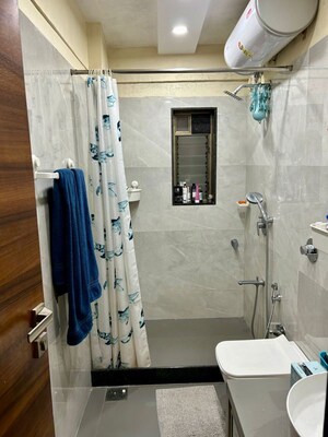 Bathroom in 2 BHK Apartment at Virgo Heights, Bandra West – for Rent