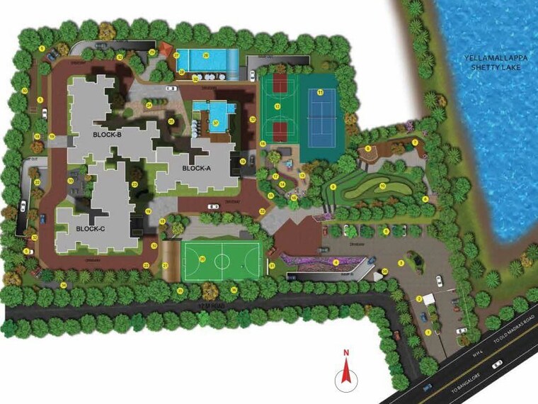 Master Plan, concorde-auriga 3 Bedroom 1758 Sq.Ft. Apartment In Kr Puram Bangalore 10604934