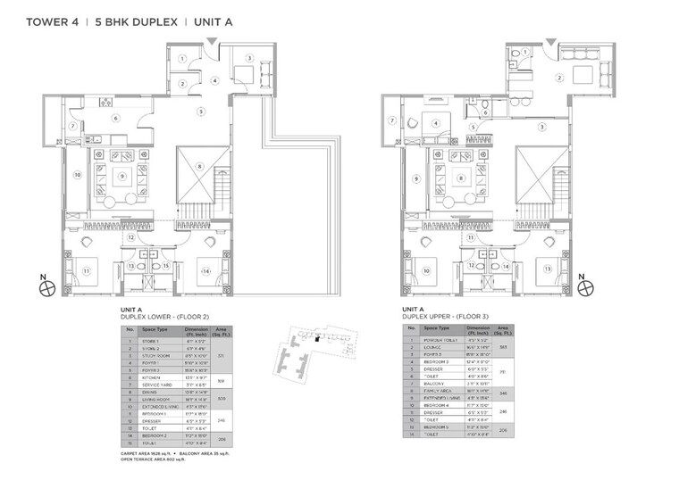 Floor Plan, ps-vinayak-navyom-phase-i 5 Bedroom 3327 Sq.Ft. Apartment In New Alipore Kolkata 10605033
