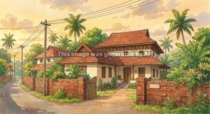  Independent House – Exterior View View at Changanassery - for Sale
