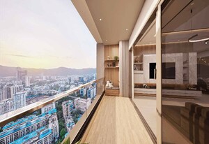 Balcony in 4 BHK Apartment at Adani Codename LIT, Thane West – for Sale