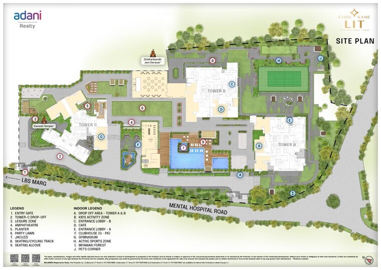 Master Plan, adani-codename-lit 4 Bedroom 2300 Sq.Ft. Apartment In Thane West Thane 10605381