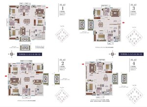 Floor Plan in 3 BHK Apartment at My Home Sayuk, Tellapur – for Sale