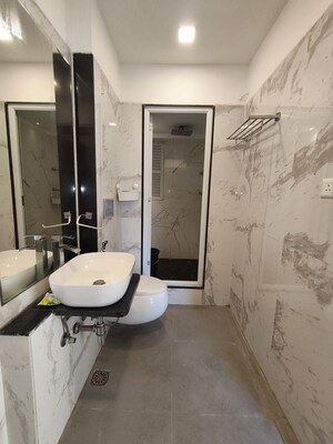 Bathroom in 2 BHK Apartment at Ruparel Ariana, Parel – for Rent