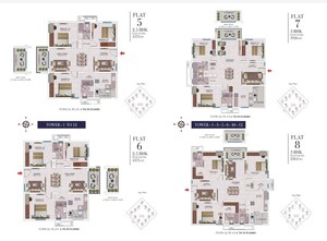 Floor Plan in 3 BHK Apartment at My Home Sayuk, Tellapur – for Sale