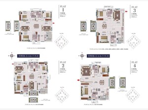 Floor Plan in 3 BHK Apartment at My Home Sayuk, Tellapur – for Sale