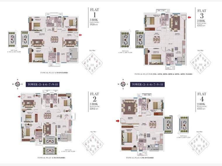 Floor Plan, my-home-sayuk 3 Bedroom 1926 Sq.Ft. Apartment In Tellapur Hyderabad 10605590