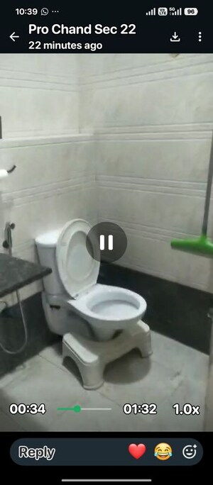 Bathroom in 1 BHK Independent House at RWA Apartments Sector 12, Sector 12 – for Rent