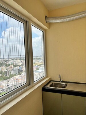 Balcony in 3 BHK Apartment at RJ Lake Gardenia, Old Madras Road – for Rent
