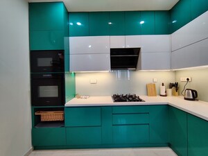 Kitchen in 4 BHK Apartment at Bhartiya Nikoo Homes Phase 2, Thanisandra Main Road – for Rent
