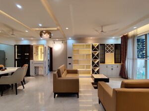 Living Room in 4 BHK Apartment at Bhartiya Nikoo Homes Phase 2, Thanisandra Main Road – for Rent