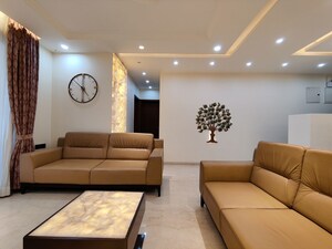 Living Room in 4 BHK Apartment at Bhartiya Nikoo Homes Phase 2, Thanisandra Main Road – for Rent