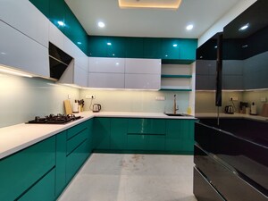 Kitchen in 4 BHK Apartment at Bhartiya Nikoo Homes Phase 2, Thanisandra Main Road – for Rent