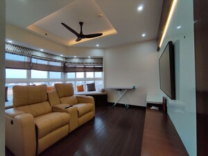 Living Room in 4 BHK Apartment at Bhartiya Nikoo Homes Phase 2, Thanisandra Main Road – for Rent