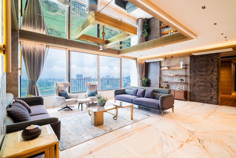 Living Room, oberoi-realty-esquire 4 Bedroom 2053 Sq.Ft. Apartment In Goregaon East Mumbai 10606355