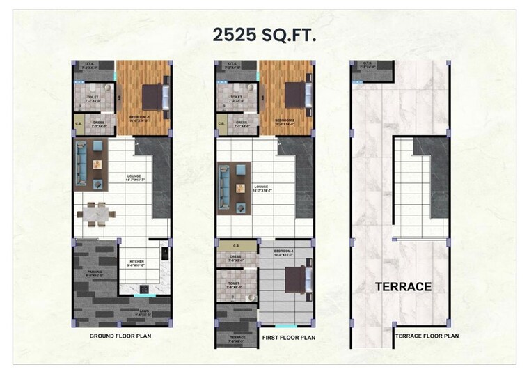 Floor Plan, vaidpura 3.5 Bedroom 2525 Sq.Ft. Villa In Vaidpura Greater Noida 10606370