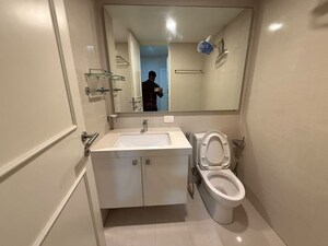 Bathroom in 3.5 BHK Apartment at Rodas Enclave Evergreen, Patlipada – for Rent