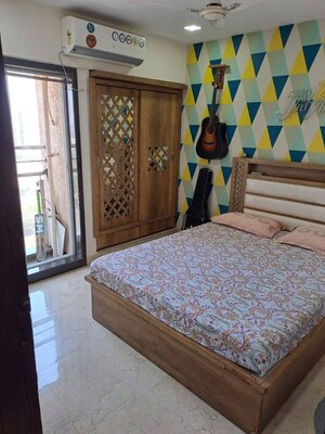 Bedroom in 2 BHK Apartment at Siddhi Highland Park, Kolshet Road – for Rent