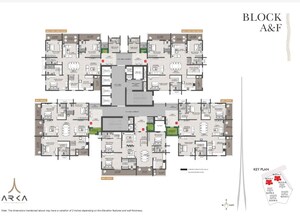 Floor Plan in 3 BHK Apartment at Team4 Arka, Khajaguda – for Sale