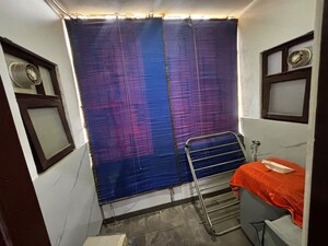 Bathroom in 3 BHK Builder Floor at Motia Blue Ridge, Dhakoli – for Rent