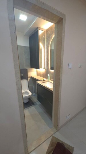 Bathroom in 3 BHK Apartment at Goregaon West – for Rent