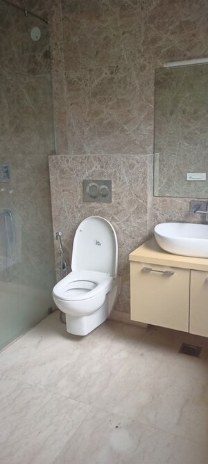 Bathroom in 3 BHK Builder Floor at Mohit House, Sushant Lok I – for Rent
