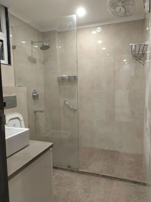 Bathroom in 3 BHK Builder Floor at Ansal Sushant Lok I, Sector 43 – for Rent