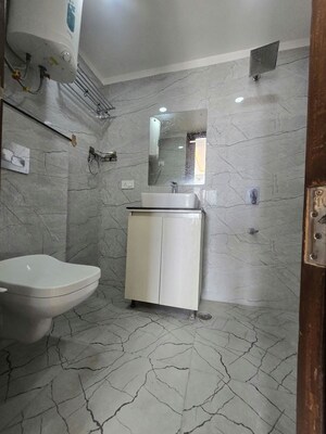 Bathroom in 3 BHK Apartment at Chattarpur – for Rent
