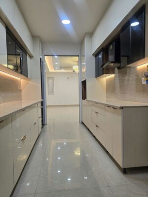 Kitchen in 3 BHK Apartment at Chattarpur – for Rent