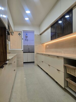 Kitchen in 3 BHK Apartment at Chattarpur – for Rent