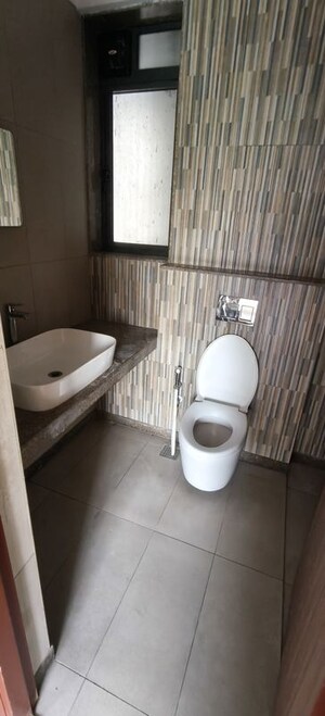 Bathroom in 3 BHK Apartment at Shapoorji Pallonji Vicinia, Powai – for Rent