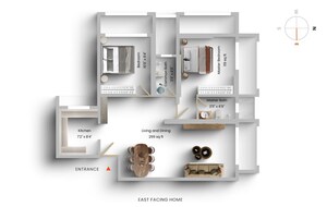 Floor Plan in 2 BHK Apartment at DLH Dream Tower, Jogeshwari West – for Sale