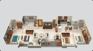 Floor Plan in 4 BHK Apartment at Mantra Meraki, Akurdi – for Sale
