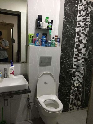 Bathroom in 2 BHK Apartment at Omkar Ananta, Goregaon East – for Rent