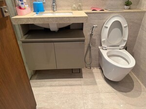 Bathroom in 3 BHK Apartment at One Hiranandani Park Barrington, Ghodbunder Road – for Rent