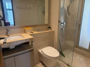 Bathroom in 3 BHK Apartment at One Hiranandani Park Barrington, Ghodbunder Road – for Rent