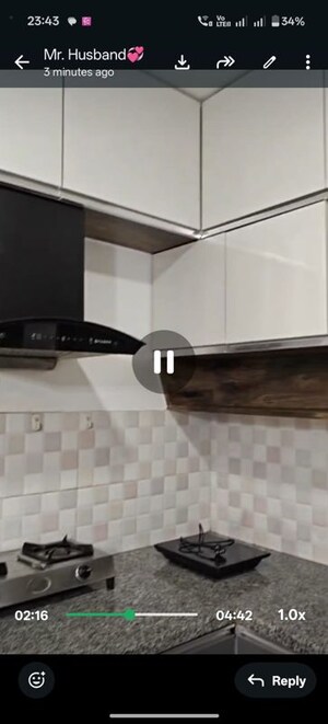 Kitchen in 2 BHK Apartment at Magarpatta Daffodils Apartment, Hadapsar – for Rent