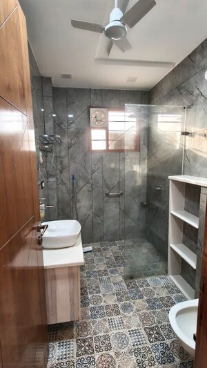 Bathroom in 3 BHK Builder Floor at BPTP Parkland Pride Phase 2, Sector 77 – for Rent