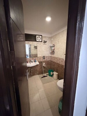 Bathroom in 3 BHK Builder Floor at Chattarpur – for Rent