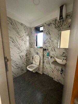 Bathroom in 3 BHK Apartment at Ghatkopar West – for Rent