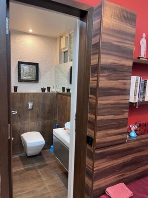 Bathroom in 3 BHK Apartment at Kundan Grand Stand, Kothrud – for Rent