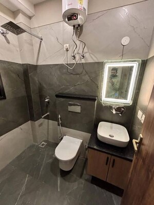 Bathroom in 1 BHK Builder Floor at Saket – for Rent