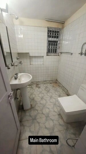 Bathroom in 2.5 BHK Apartment at Vasant Kunj – for Rent