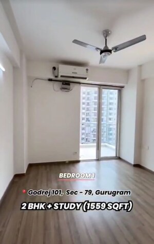 Bedroom in 2.5 BHK Apartment at Godrej 101, Sector 79 – for Rent