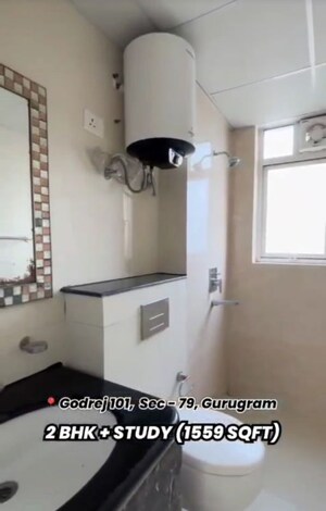 Bathroom in 2.5 BHK Apartment at Godrej 101, Sector 79 – for Rent