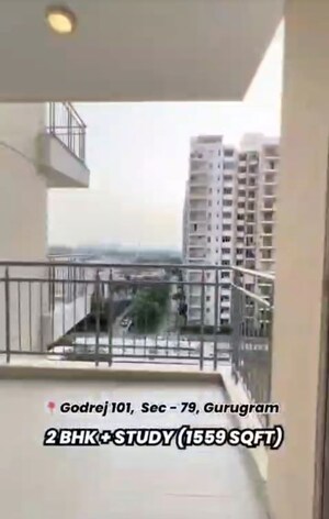 Balcony in 2.5 BHK Apartment at Godrej 101, Sector 79 – for Rent
