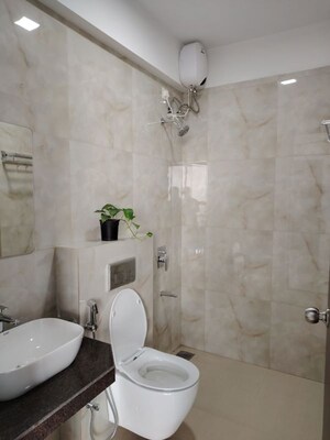 Bathroom in 1 BHK Apartment at Raymond Ten X Habitat, Pokhran Road No Two – for Rent
